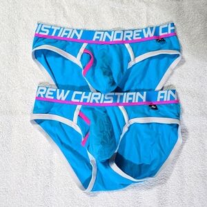2fer Andrew Christian Fly Briefs  in Medium